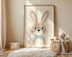 Bunny With Bow Tie Plakat