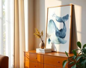 Diving Whale Plakat