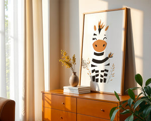 Zebra With Plants Plakat