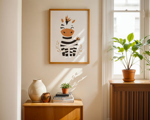 Zebra With Plants Plakat