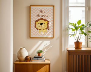 Be Brave Lion Plakat