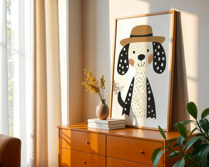 Dog With Hat Plakat