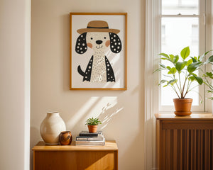 Dog With Hat Plakat