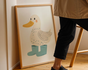 Duck In Boots Plakat