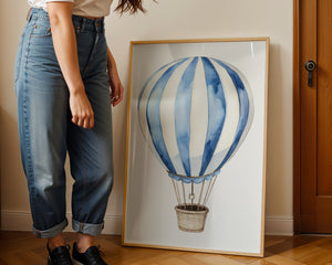 Blue Hot Air Balloon Plakat