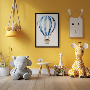 Blue Hot Air Balloon Plakat