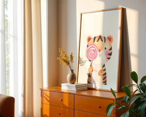 Tiger With Lollipop Plakat