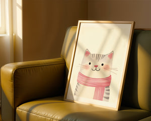Cat With Scarf Plakat