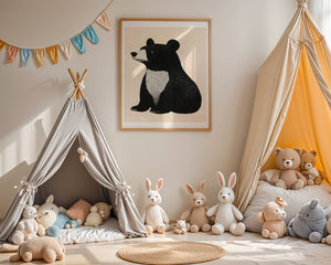 Sitting Black Bear Plakat