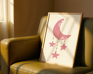 Rosa Månemobil Plakat