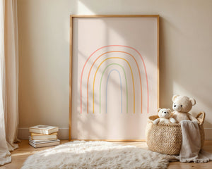 Soft Rainbow Lines Plakat