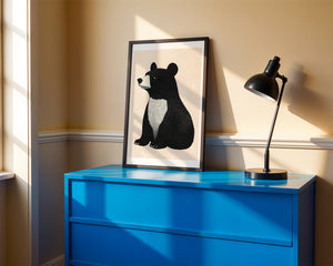 Sitting Black Bear Plakat