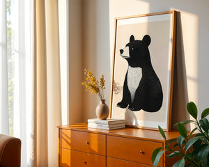 Sitting Black Bear Plakat