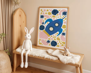 Cosmic Bloom Rocket Plakat