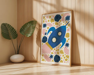 Cosmic Bloom Rocket Plakat