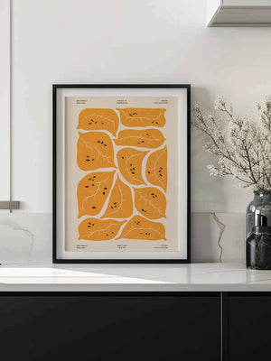 Abrikos Print Plakat - 21 x 29.7 cm - Nellastore