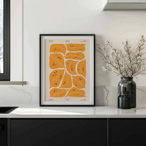 Abrikos Print Plakat - 21 x 29.7 cm - Nellastore