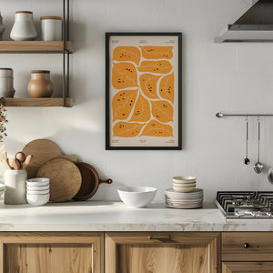 Abrikos Print Plakat - 21 x 29.7 cm - Nellastore