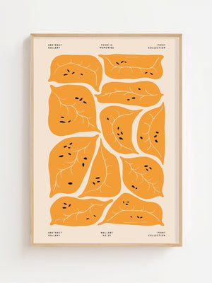 Abrikos Print Plakat - 21 x 29.7 cm - Nellastore