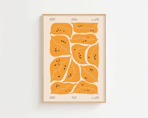 Abrikos Print Plakat - 21 x 29.7 cm - Nellastore