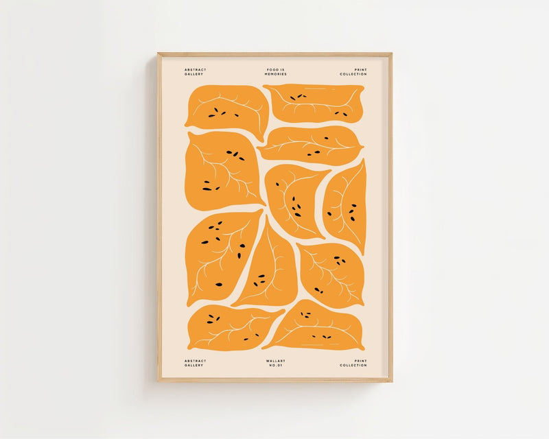 Abrikos Print Plakat - 21 x 29.7 cm - Nellastore