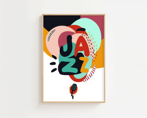Abstract Jazz Pulse Plakat - 21 x 29.7 cm - Nellastore
