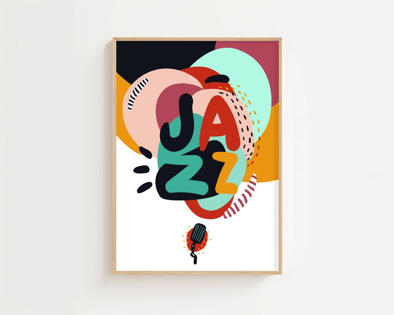 Abstract Jazz Pulse Plakat - 21 x 29.7 cm - Nellastore