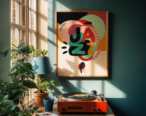 Abstract Jazz Pulse Plakat - 21 x 29.7 cm - Nellastore