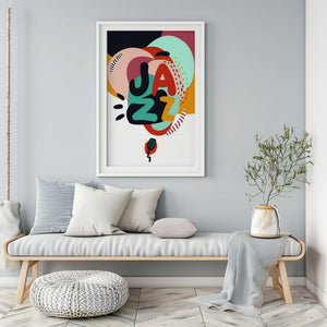 Abstract Jazz Pulse Plakat - 21 x 29.7 cm - Nellastore
