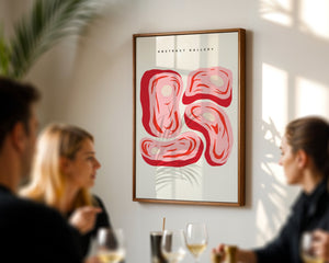 Abstract Steak Gallery Plakat - 21 x 29.7 cm - Nellastore
