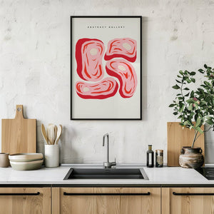 Abstract Steak Gallery Plakat - 21 x 29.7 cm - Nellastore