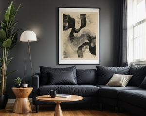 Abstract Wave Lines Plakat - 21 x 29.7 cm (A4) - Nellastore