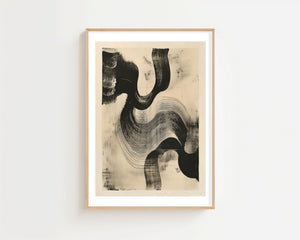 Abstract Wave Lines Plakat - 21 x 29.7 cm (A4) - Nellastore