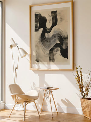 Abstract Wave Lines Plakat - 21 x 29.7 cm (A4) - Nellastore