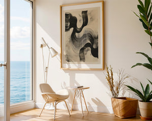 Abstract Wave Lines Plakat - 21 x 29.7 cm (A4) - Nellastore