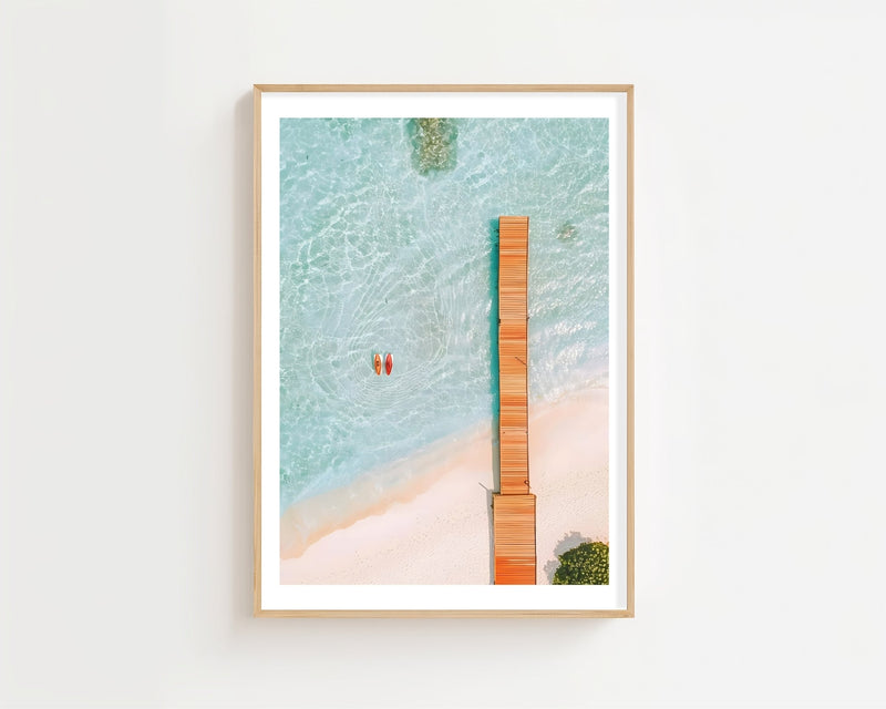 Aerial Beach Dock Plakat - 21 x 29.7 cm (A4) - Nellastore