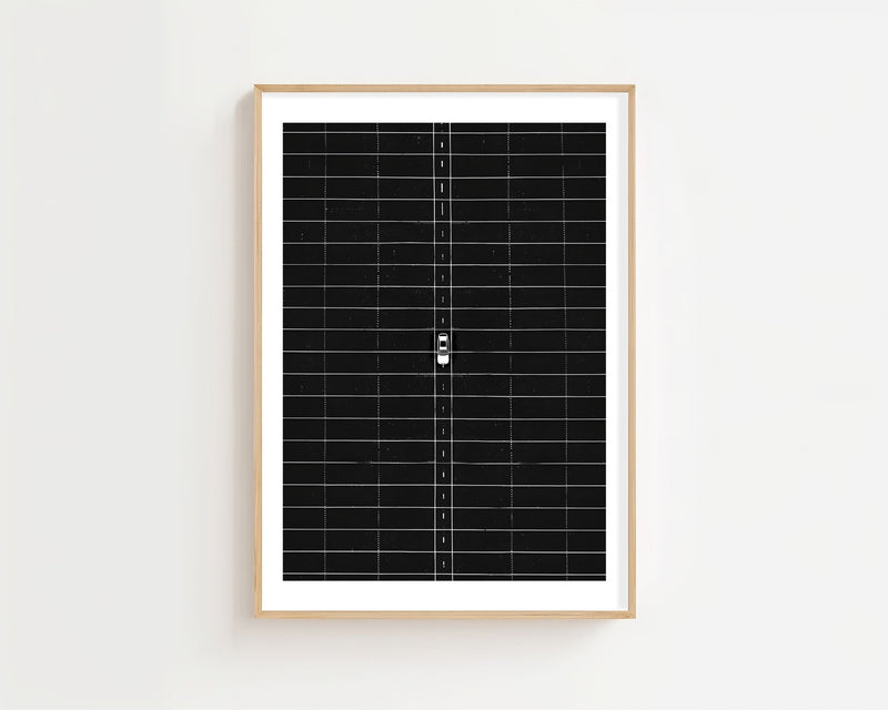 Aerial Night Road Plakat - 21 x 29.7 cm (A4) - Nellastore