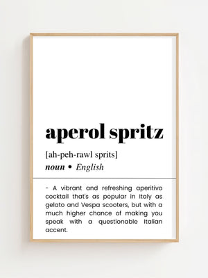 Aperol Spritz Definition Plakat - 21 x 29.7 cm (A4) - Nellastore