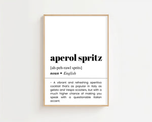 Aperol Spritz Definition Plakat - 21 x 29.7 cm (A4) - Nellastore