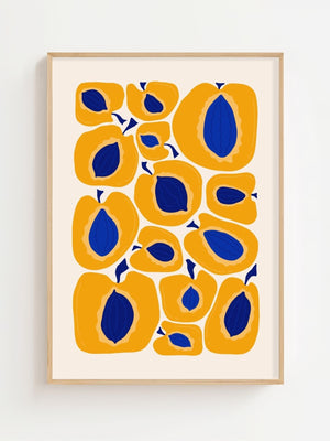 Apricot Blue Seed Plakat - 21 x 29.7 cm - Nellastore