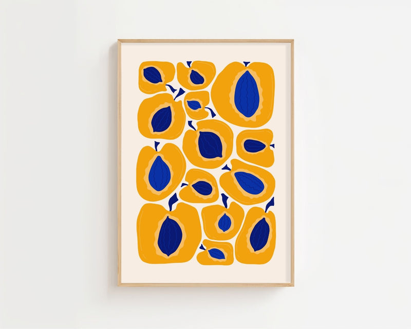 Apricot Blue Seed Plakat - 21 x 29.7 cm - Nellastore