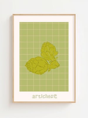 Artichoke Grid Plakat - 21 x 29.7 cm - Nellastore