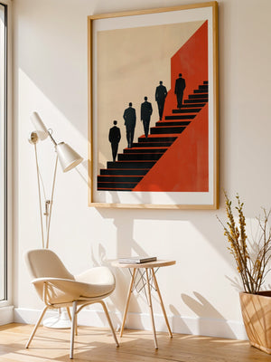 Ascending In Red Plakat - 21 x 29.7 cm (A4) - Nellastore