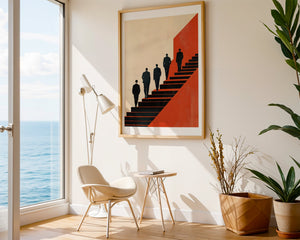 Ascending In Red Plakat - 21 x 29.7 cm (A4) - Nellastore