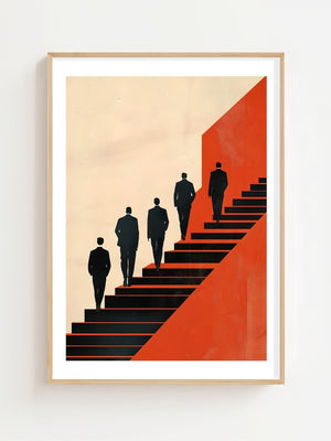 Ascending In Red Plakat - 21 x 29.7 cm (A4) - Nellastore