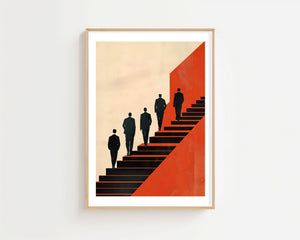 Ascending In Red Plakat - 21 x 29.7 cm (A4) - Nellastore