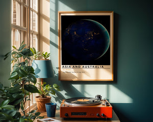 Asia and Australia Plakat - 21 x 29.7 cm (A4) - Nellastore