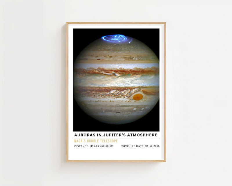 Auroras in Jupiter's Atmosphere Plakat - 21 x 29.7 cm (A4) - Nellastore