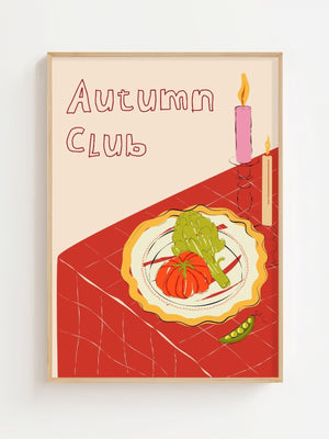 Autumn Club Table Plakat - 21 x 29.7 cm - Nellastore
