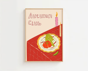 Autumn Club Table Plakat - 21 x 29.7 cm - Nellastore